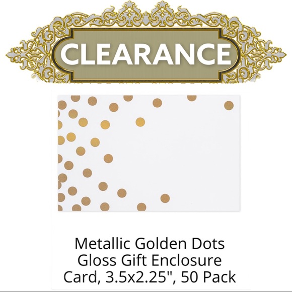 Other - 50 Golden Dots Enclosure Cards CLEARANCE